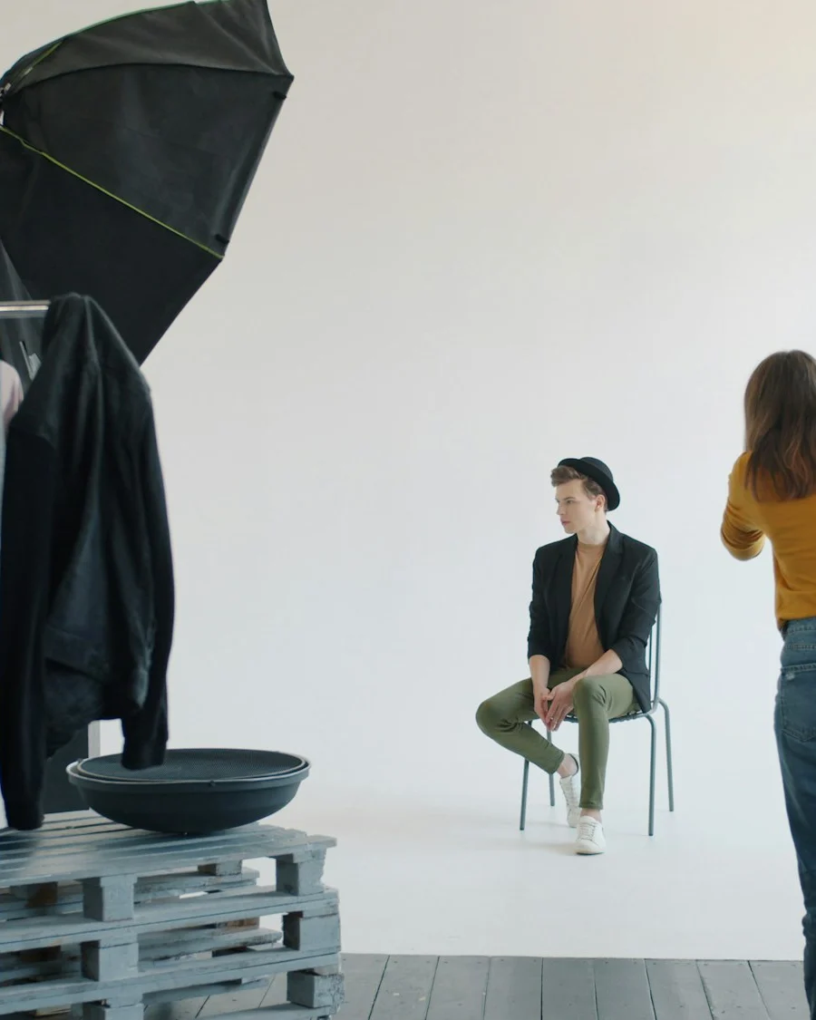 Prise de vue en studio avec éclairage