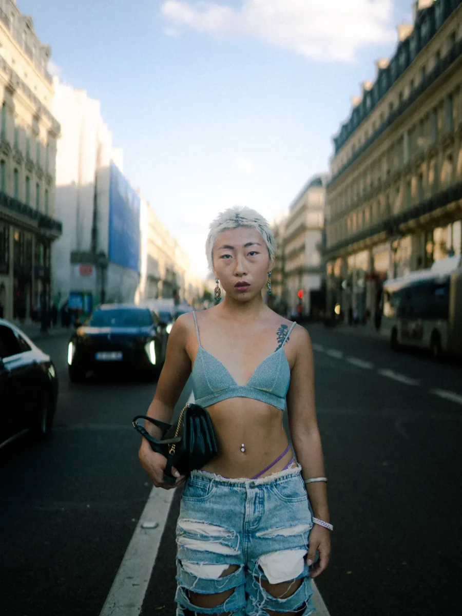 Portrait in a Paris street, streetwear